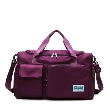 Imagem de Bolsa Mala De Viagem Academia Multifuncional De Grande Capacidade Vinho