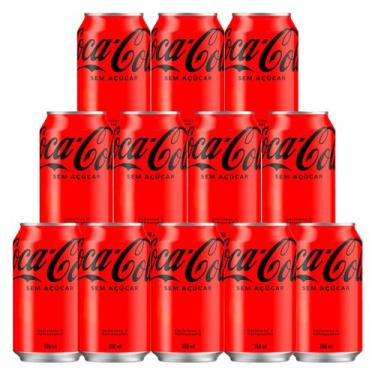 Imagem de Refrigerante Coca-Cola Zero Lata 350ml 12 Unidades