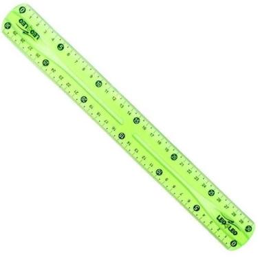 Imagem de Régua escolar flexível 30cm colorida leo&leocontém 1 unidade não tóxic