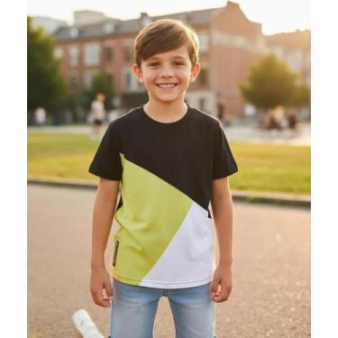 Imagem de Camiseta Infantil Tamanho 03 e 04 Menino Verão Catavento/Mundi/Solinho