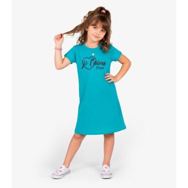 Imagem de Vestido Menina Infantil em Molecotton Select Azul