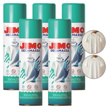 Imagem de Kit 5 Jimo Desamassa Roupas 300ml Passa Fácil E Sem Ferro