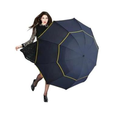 Imagem de Guarda-chuva Grande Dobrável Resistente Ao Vento Forte Não Automático 