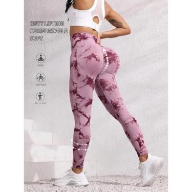 Imagem de Leggings De Yoga E Fitness Para Mulheres Com Cintura Alta E Controle D