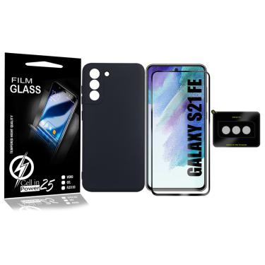 Imagem de Capa Aveludada para Galaxy S21 FE G990 + Pelicula 3d + Camera - Cell In Power25