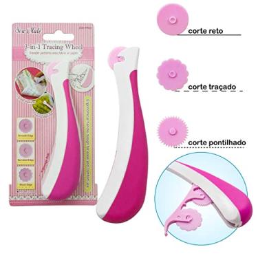 Imagem de Marcador Tecido Carretilha 3 em 1 Reto Pontilhado Traçado