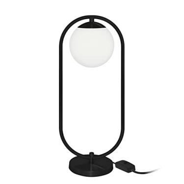 Imagem de Abajur Luminaria de Mesa de Luxo Moderna Aro Orby Preto