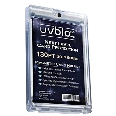 Imagem de UVBLOC Suporte de cartão de um toque 130 pontos de beisebol magnético patch pro protetores capas para troca de cartões de futebol esportivo