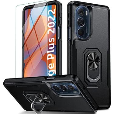 Imagem de Case for Motorola Edge 30 Pro/Moto edge Plus with Slide Camera Cover,Military Grade Heavy Duty Protection Phone Case Cover with Magnetic Ring Kickstand for Motorola Edge 30 Pro/edge Plus (preto)