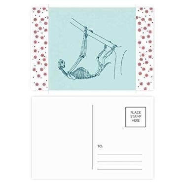 Imagem de Esboço Esqueleto Preguiça Animal Natal Flor Celebração Cartão postal Bênção