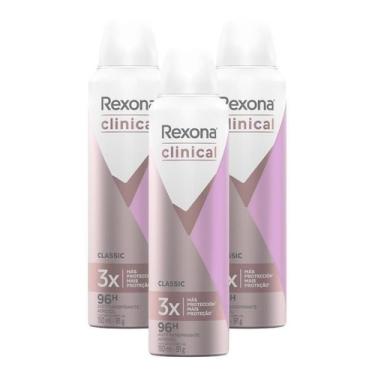 Imagem de Kit 3 Desodorante Rexona Clinical Classic 150ml Classic