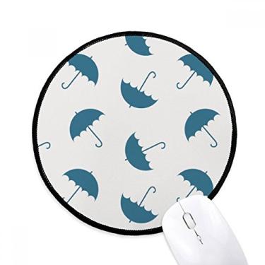 Imagem de Blue Umbrella Weather Rain Cloud Mouse pad Desktop Office Tapete redondo para computador