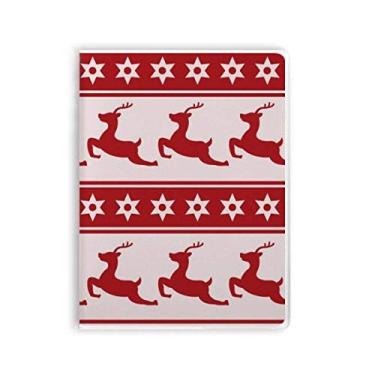 Imagem de Caderno de Natal com estampa de estrela de alce vermelho para festivais