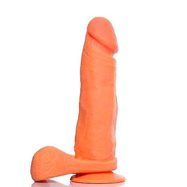 Imagem de Pênis Macio Em Silicone Ventosa Maciço Escroto 16 X 4 Cm Claro