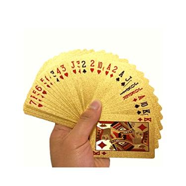 Imagem de Baralho Prata ou Dourado Ouro 24k Prova D'água Jogos