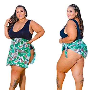 Imagem de Maiô com saia embutida com bojo saida de praia vestido
