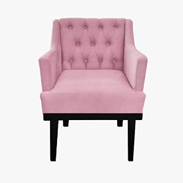Imagem de Combo 2 Poltronas Decorativa Em Capitonê Para Sala Comercial Classica Suede Rosa Claro LM DECOR