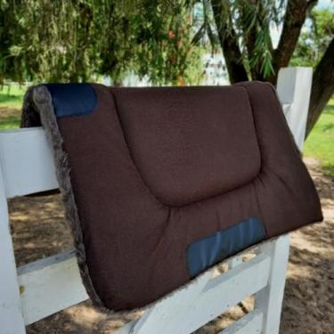 Imagem de Manta Para Sela De Cavalo Baixeiro para Arreio Reforçado (Marrom)