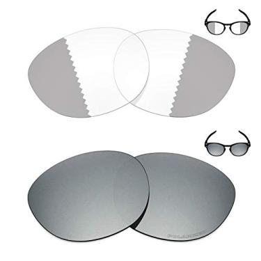 Imagem de Mryok+ 2 pares de lentes de substituição para óculos de sol Oakley Latch – Cinza Eclipse fotocromático/prata titânio