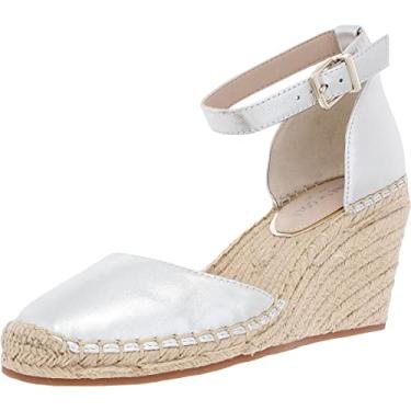 Imagem de Kenneth Cole New York Womens Olivia Low Closed Toe Leather Espadrilles Silver