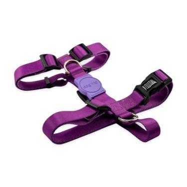 Imagem de Dog Trip Brasil Coleira Peitoral Para Cachorro Cães Modelo H Tradicional Tamanho Porte Grande Médio Pequeno (P, Purple)