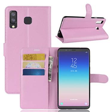 Imagem de Capa para Samsung Galaxy A9 Star capa de couro com suporte carteira flip para Samsung Galaxy A9 Star capa de proteção de telefone A capa com design de compartimento para cartão