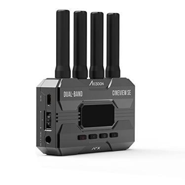 Imagem de ACCSOON Receptor de transmissão de vídeo sem fio CineView SE 2,4-5Ghz Dual Channel sem fio HDMI e transmissor SDI 1080p 60fps 0,05 Latência 365,8 m Alcance até 4 dispositivos de monitoramento (apenas