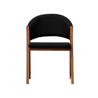 Imagem de Cadeira de Jantar Essencial Luxo Veludo Preto