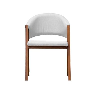 Imagem de Cadeira de Jantar Essencial Luxo Sintético Branco