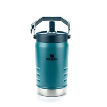 Imagem de Stanley - Garrafa de água IceFlow Flip Straw, aço inoxidável, isolada e reutilizável, resistente a vazamento, 1,2 litros