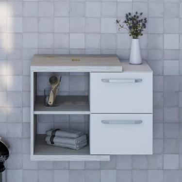 Imagem de Armário Gabinete Nexus 65cm Contemporâneo Snow/Branco Chess