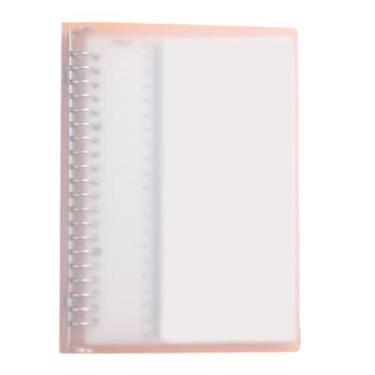 Imagem de Caderno de folha solta com clipe de metal PP, grade de estudante, linha horizontal, folha solta inglesa, substituível, núcleo interno, em branco, bloco espesso, A5 (em branco) - 2 peças