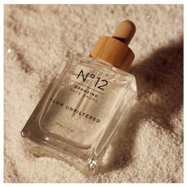 Imagem de Gotas de bronzeamento facial Lux Unfiltered N°12 - Gotas de bronzeamento sem fragrância para rosto com ácido hialurônico, vitamina E e óleo de maracujá - Autobronzeador vegano e livre de crueldade