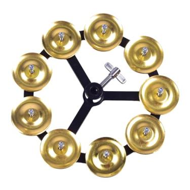 Imagem de Generic Conjunto de Percussão com Pratos de Chimbal E Sinos Duráveis em aço Inoxidável, Ouro Único