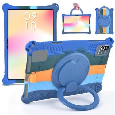 Imagem de DETUOSI Capa de silicone para Plimpton PlimPad P60 10 polegadas, capa protetora de vários ângulos para tablet Moderness MB1001 10 polegadas, Hoozo 25,1 cm, VASTKING KingPad K10 10,1 polegadas, azul escuro deslumbrante