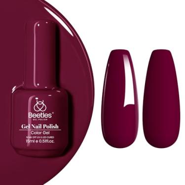 Imagem de Beetles esmalte de gel vinho tinto, 1 peça 15 ml vermelho Vanessa vinho ameixa gel polonês de imersão lâmpada LED UV arte em unhas salão de manicure design faça você mesmo em casa presentes para mãe