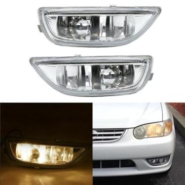 Imagem de Par de halogênio H3 12V 55W LH RH luz de neblina frontal clara para 01 02 Toyota Corolla 81220-02030 81210-02040 TO2592105 TO2593105 TO2593105