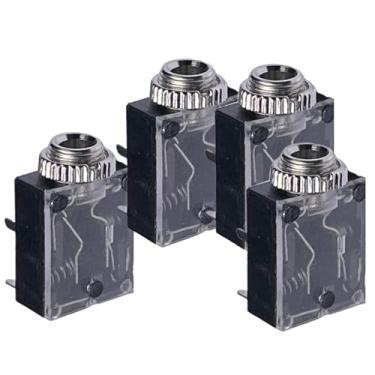 Imagem de CESS 3,5 mm 1/8 polegada fêmea estéreo TRS balanceado soquete com interruptor (LW) (pacote com 4)