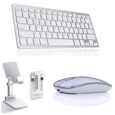 Imagem de Teclado Bluetooth + Mouse Bluetooth + Suporte P/ Tablet A8 X205 10.5" 