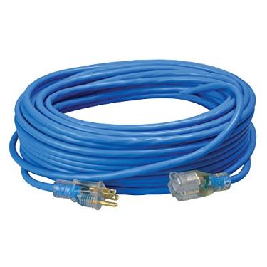 Imagem de Coleman Cable 02469 14/3 SJTW cabo de extensão externa de baixa temperatura com extremidade iluminada, 30 metros