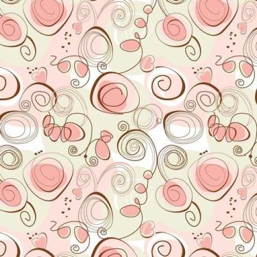 Imagem de Papel De Parede Verde Claro E Rosa Circulos Autocolante - LRP