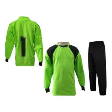 Imagem de Kit Camisa + Calça  Para Goleiro  Adulto Trb, Limão, Preto, P