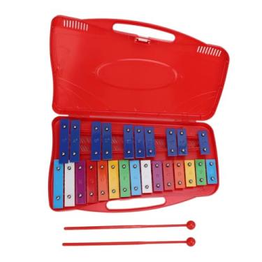 Imagem de Xilofone de Alumínio de 25 Notas, Glockenspiel de 15 Notas de Arco-íris para Crianças, Instrumento Musical de 2 Oitavas Com Marretas, Estojo, Perfeito para Educação Musical,