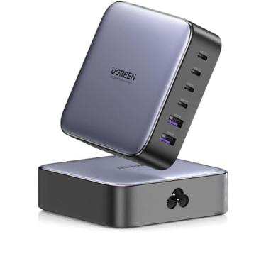 Imagem de UGREEN Carregador 200W Nexode GaN de Laptop 4C2A Estação Para Carregar USB Tipo C Super Rápido EU Plug Adaptador Tipo C Compatível com Laptop, Tablet, Celular, Macbook, iPad, iPhone,Samsung, XiaoMi