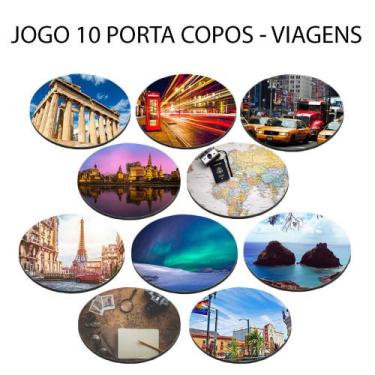 Imagem de Presente Personalizado com 10 Porta Copos Viagem dos sonhos Redondo - 