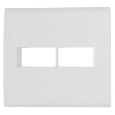 Imagem de Placa 2 Postos 4x4 PVC Branco LIZ TRAMONTINA