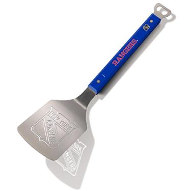 Imagem de YouTheFan NHL New York Rangers Spirit Series Sportula espátula de aço inoxidável para grelhar, 47 cm x 10 cm