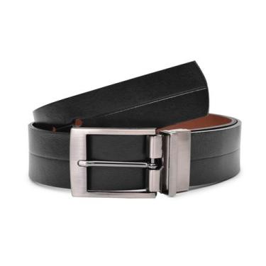 Imagem de Cinto Masculino La Couro Linha Dupla Face Premium C/ Risco , P, Preto,