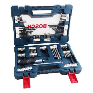 Imagem de Kit Jogo Acessórios Brocas Bits V-line 91 Pcs Maleta Bosch