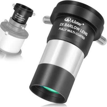 Imagem de Alstar Lente Barlow de 3,17 cm 2X com interface de câmera de rosca M42 x 0,75 para telescópios